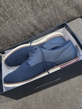 Tommy Hilfiger Men’s Navy Knit Casual Derby Shoes